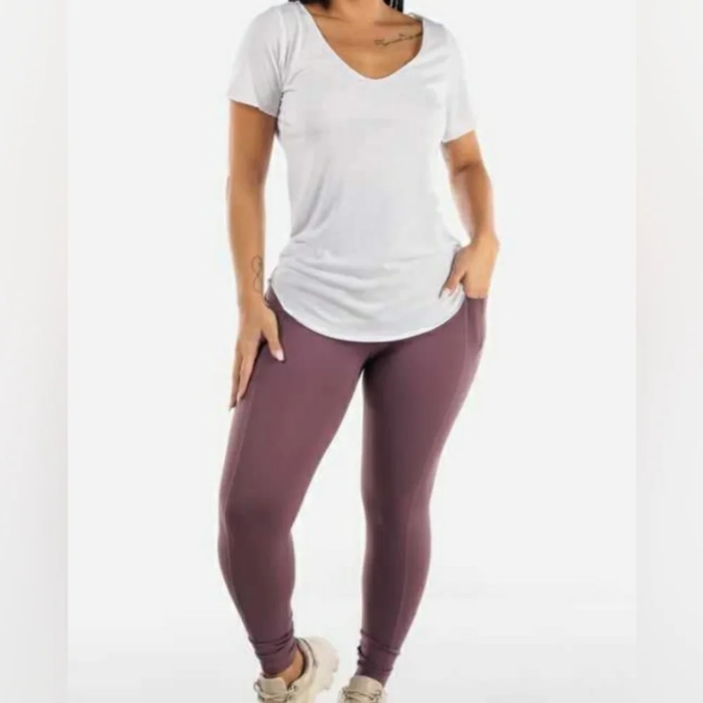 💖Purple High Waisted Corset Legging - Picture 6 of 7